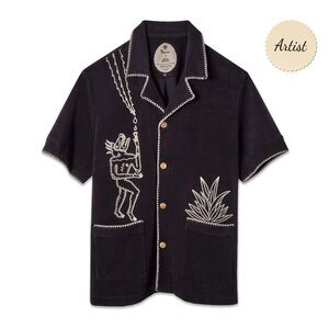Tombolo Agua Mágica Cabana Shirt XXL | Oaxacan Mezcal Art & Organic Terry Cloth